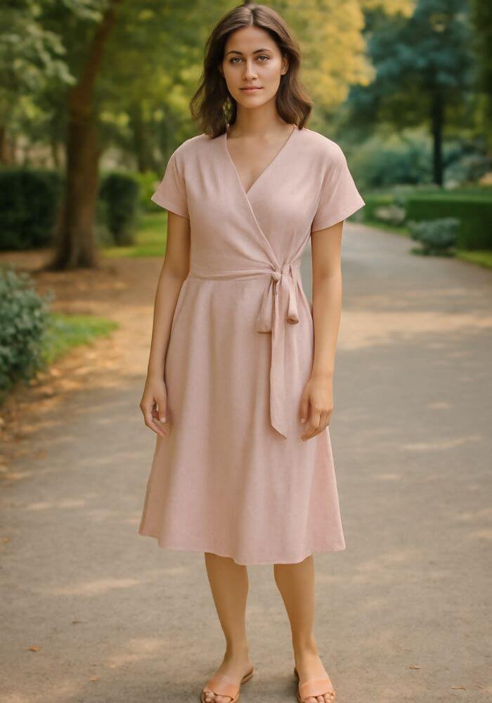 Wrap Dress in Soft Fabrics